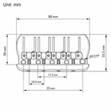 Ready to Ship (US) | Guyker GB408 Zinc Alloy Fixed Bass Bridge with Solid Brass Saddles 4-String Vintage Style, view 5