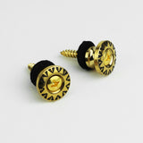 Ready to Ship (US) |Guyker GE003 Vintage Strap Buttons Engraved Alloy Strap Lock Set for Guitar & Bass, view 5