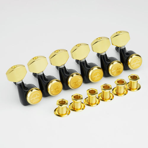 Ready to Ship (US) | Guyker GK-501D7SP BK/GD Locking Electric Guitar Machine Heads