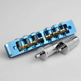 Ready to Ship (US) |  Guyker GMA-001 Lightweight CNC Machined Aluminum Guitar Bridge with Brass Saddles, view 4