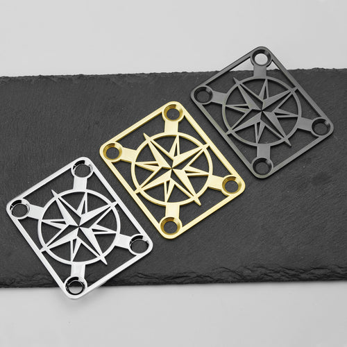 Ready to Ship (US) | Guyker GN007 Stainless Steel Hollow Compass Pattern Neck Plate