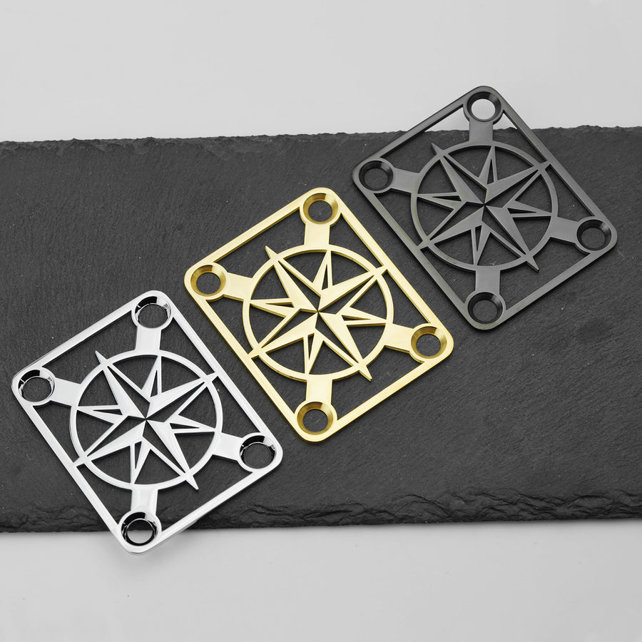 Ready to Ship (US) | Guyker GN007 Stainless Steel Hollow Compass Pattern Neck Plate