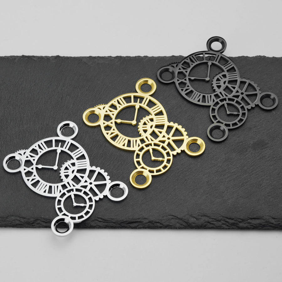 Ready to Ship (US) | Guyker GN008 Stainless Steel Gear-Clock Hybrid Neck Plate