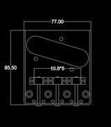 Ready to Ship (US) |  Guyker GT03 Vintage Style Tremolo Guitar Bridge with Brass Saddle for FD TL, view 4