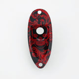 Ready to Ship (US) | Guyker Guitar Output Jack Plate Engraved Skull Design with Electroplated Finish GJ-006, view 6