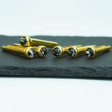 Ready to Ship (US) |Guyker GX-001 Acoustic Guitar Bridge Pins with  Silver Foil Pattern, view 3