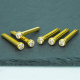 Ready to Ship (US) |Guyker GX-007 Acoustic Guitar Bridge Pins with Diamond Chips, view 3