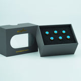 Ready to Ship (US) |Guyker GX-012 Acoustic Guitar Bridge Pins with Blue Glass Chips, view 3