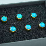 Ready to Ship (US) |Guyker GX-012 Acoustic Guitar Bridge Pins with Blue Glass Chips, view 5