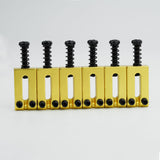 Ready to Ship (US) |  Guyker MA001 Guitar Bridge Saddles Stainless Steel Block Style Set of 6, view 6