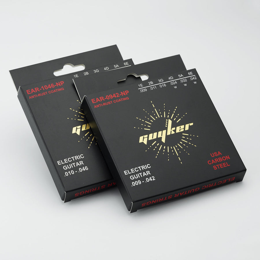 Ready to Ship (US) | Guyker USA Carbon Steel Strings Set For Electric Guitar EAR-0942/1046