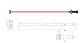 Guyker RD001 Red 6-hole Nut Rear Trussrod Dual Acting Steel Truss Rod Bar For Electric Guitars, view 5