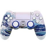 HEXGAMING NEW SPIKE Controller with TMR Joysticks for PS4, PC, Mobile- White Wave, view 2
