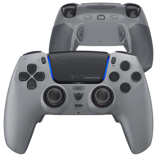 HEXGAMING PHANTOM Controller with Adjustable Triggers for PS5, PC, Mobile - 1994 Gray
