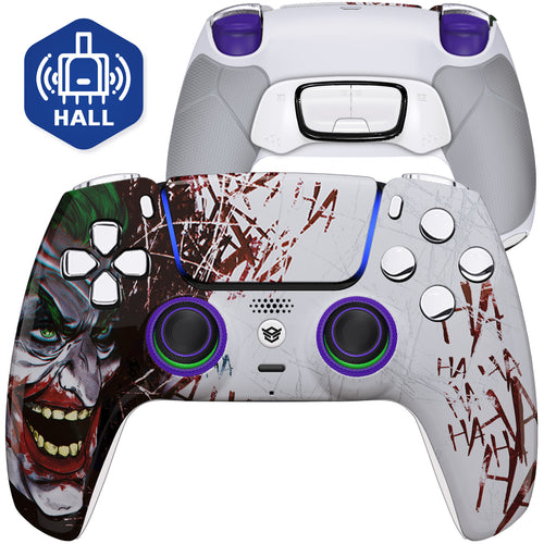 HEXGAMING ULTIMATE Controller with Hall Effect Joysticks for PS5, PC, Mobile - Clown Hahaha
