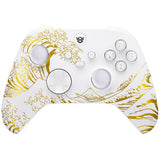HEXGAMING ADVANCE Controller with TMR Joysticks & Adjustable Triggers for XBOX, PC, Mobile - White Golden Waves, view 2