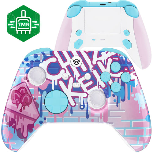 Hexgaming Cheesecake Graffiti Custom Art ADVANCE with TMR Joysticks Compatible with Xbox Series X/S by Chiizkeik