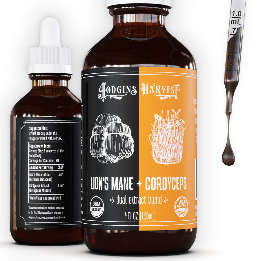 Hodgins Harvest Lion's Mane + Cordyceps Dual Extract Tincture