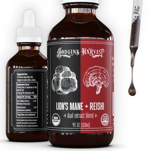 Hodgins Harvest Lion's Mane + Reishi Dual Extract Tincture