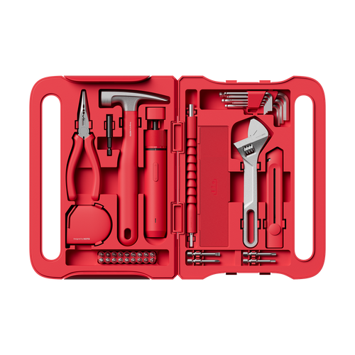 HOTO NEON RED Electric Screwdriver Tool Kit