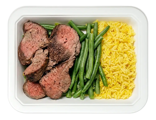 ICON Meals Beef Medallions, Saffron Rice & Green Beans