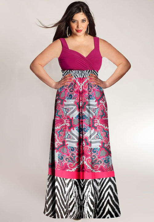 IGIGI Adelle Plus Size Gown in Raspberry (Made To Order)