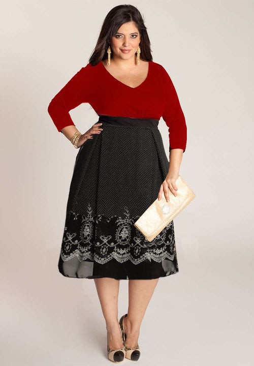 IGIGI Braylee Plus Size Dress In Red (Made To Order)