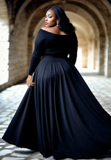 IGIGI Catherine Plus Size Evening Gown In Black, view 2