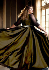 IGIGI Charlotte Gown in Black and Gold, view 2