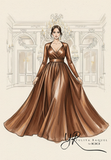 IGIGI Cleopatra Gown In Copper, view 5