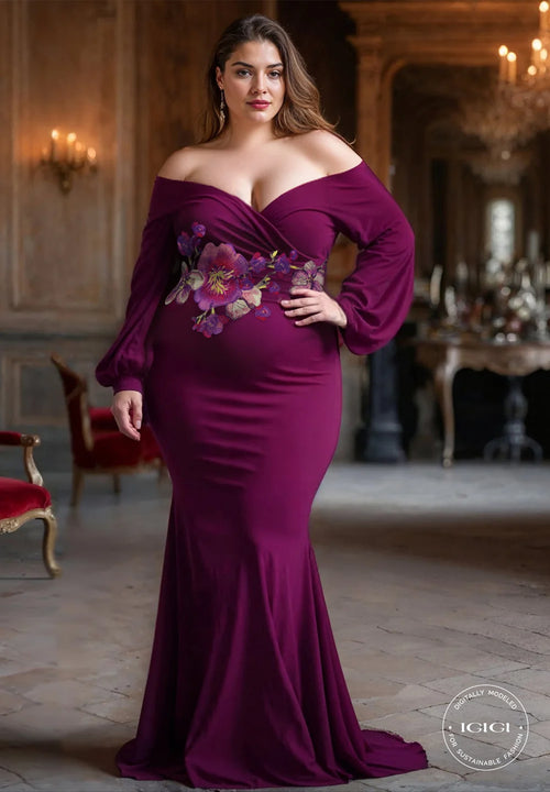 IGIGI Antoinette Plus Size Gown In Orchid