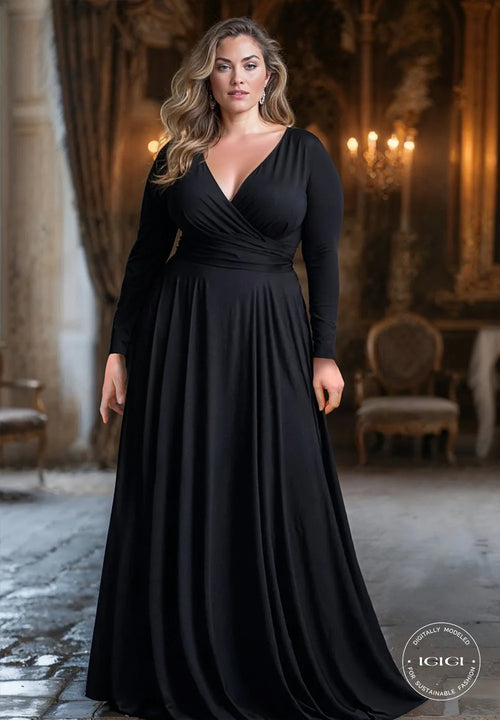 IGIGI Eleanor Plus Size Gown In Black