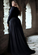 IGIGI Eleanor Plus Size Gown In Black, view 2