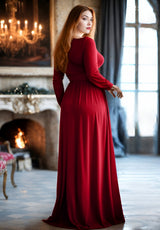 IGIGI Eleanor Plus Size Gown In Deep Red, view 2