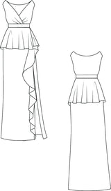 IGIGI Elowen Gown in Bordeaux, view 3