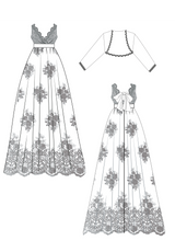 IGIGI Frederika Plus Size Lace Wedding Gown In Ivory, view 4