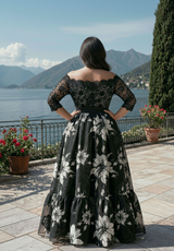 IGIGI Giustina Black and White Gown, view 2