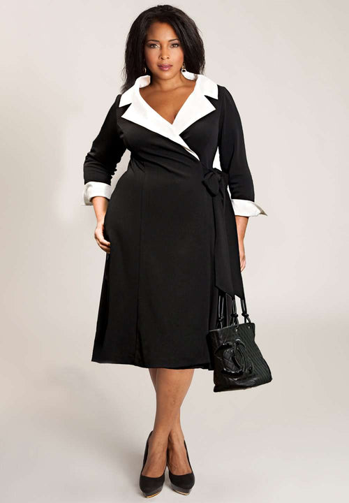 IGIGI Jackie Wrap Dress In Black (Made To Order)