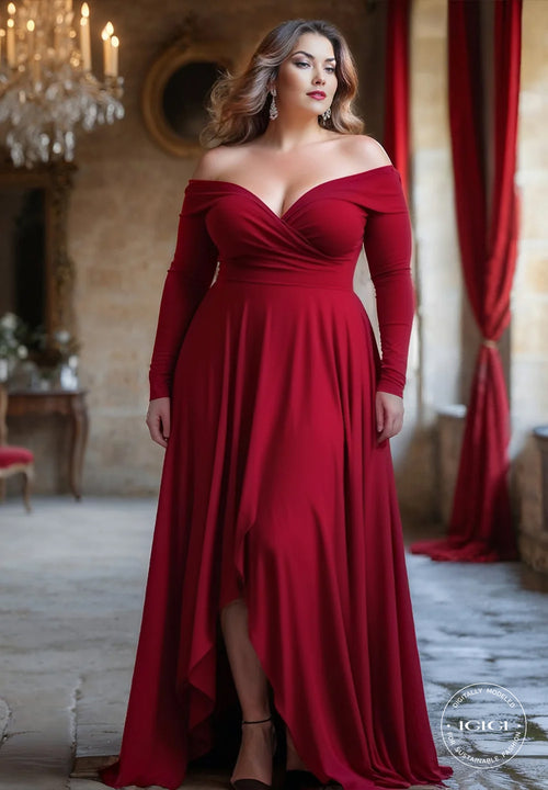 IGIGI Josephine Gown In Deep Red