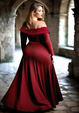 IGIGI Josephine Gown In Deep Red, view 2