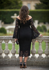 IGIGI Justine Black Lace Dress, view 2