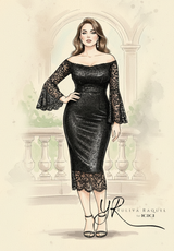 IGIGI Justine Black Lace Dress, view 3