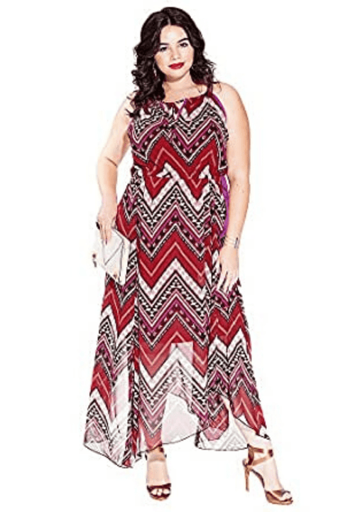 IGIGI Kaia Red Chevron Print 18/20 (Ready-To-Ship)
