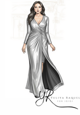 IGIGI Lunna Gown In Silver, view 3