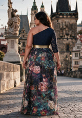 IGIGI Marcella One-shoulder Lace Gown, view 2