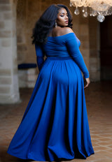 IGIGI Margaret Plus Size Evening Gown In Royal Blue, view 2