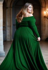 IGIGI Marie Plus Size Gown In Emerald, view 2