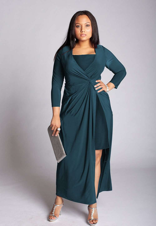 IGIGI Micha Plus Size Gown in Teal (Made To Order)