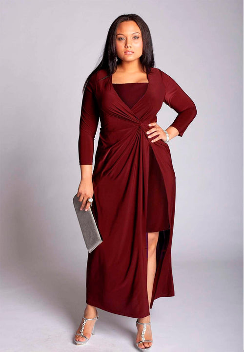 IGIGI Micha Plus Size Gown in Ruby (Made To Order)
