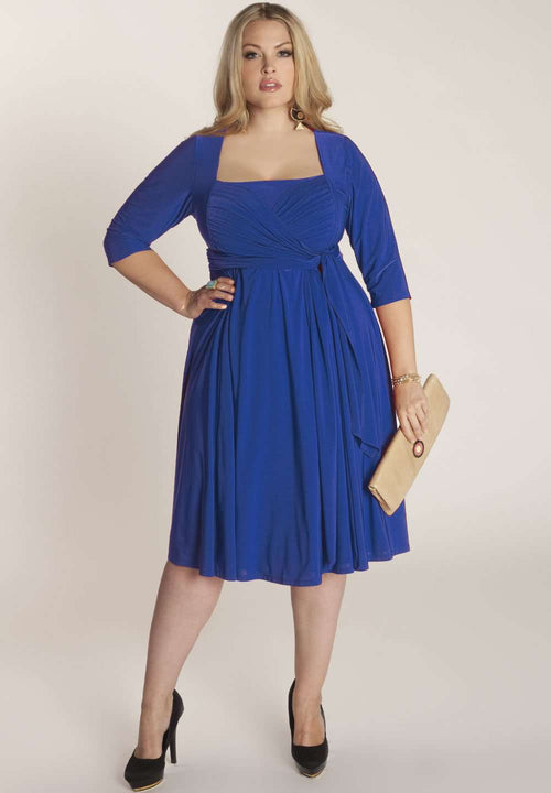 IGIGI Nellie Wrap Dress In Royal Blue (Made To Order)